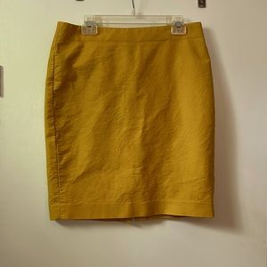 J. Crew Yellow Pencil Skirt